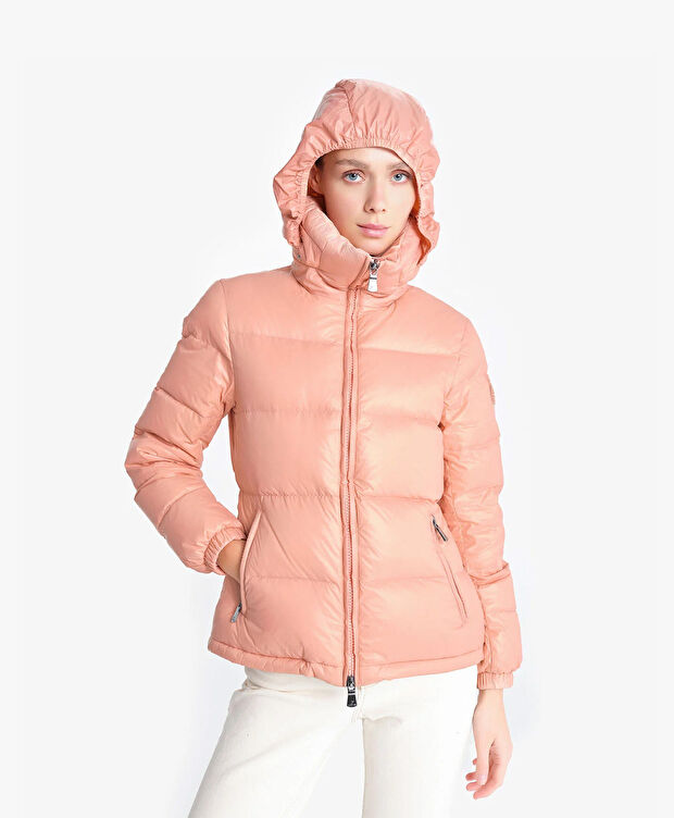 Kadın Parlak Pudra Suya Dayanıklı Kaz Tüyü Mont - 4