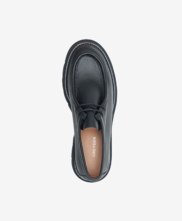 Kadın Siyah Hakiki Deri Oxford Ayakkabı - 4