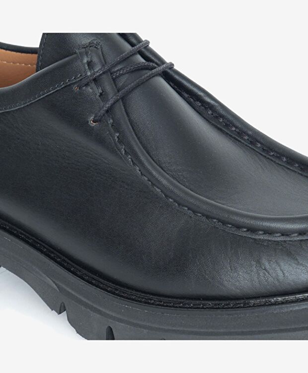 Kadın Siyah Hakiki Deri Oxford Ayakkabı - 5