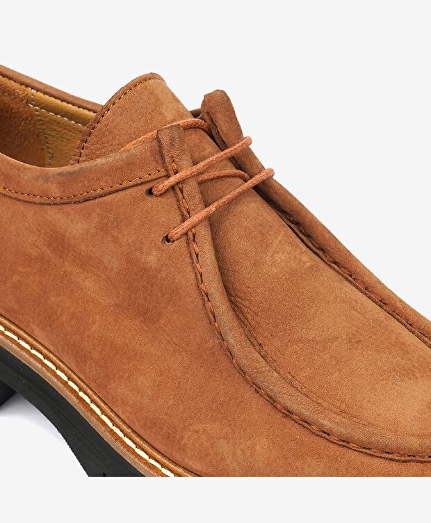 Kadın Tarçın Nubuk Hakiki Deri Oxford Ayakkabı - 5