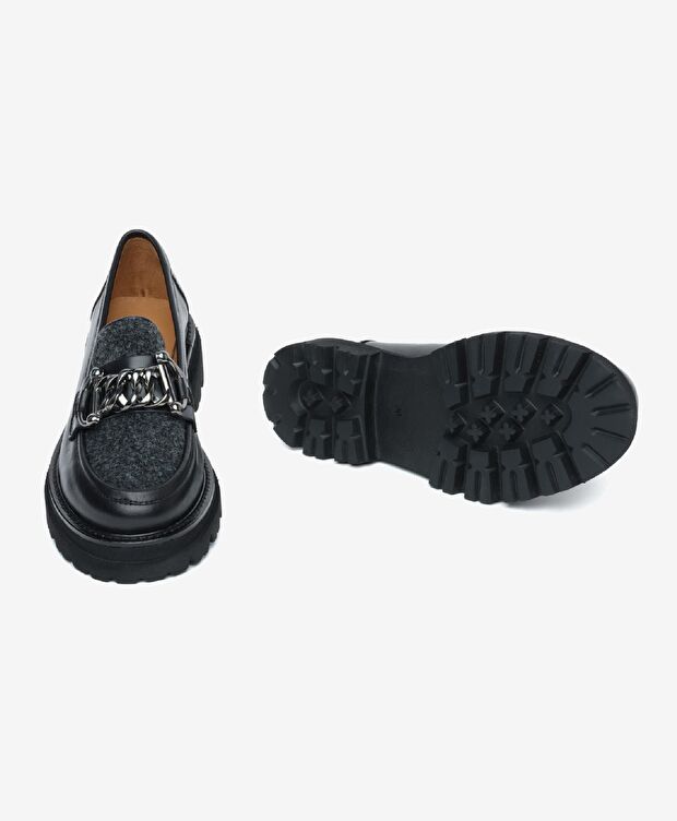 Kadın Mat Siyah Hakiki Deri Loafer Ayakkabı - 6