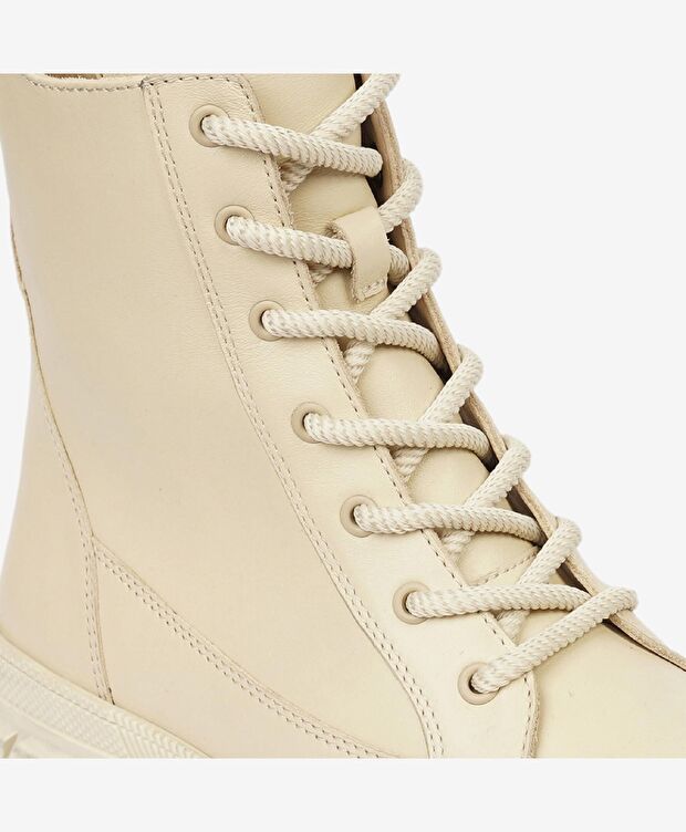 Kadın Ekru Hakiki Deri Günlük Bot - 5