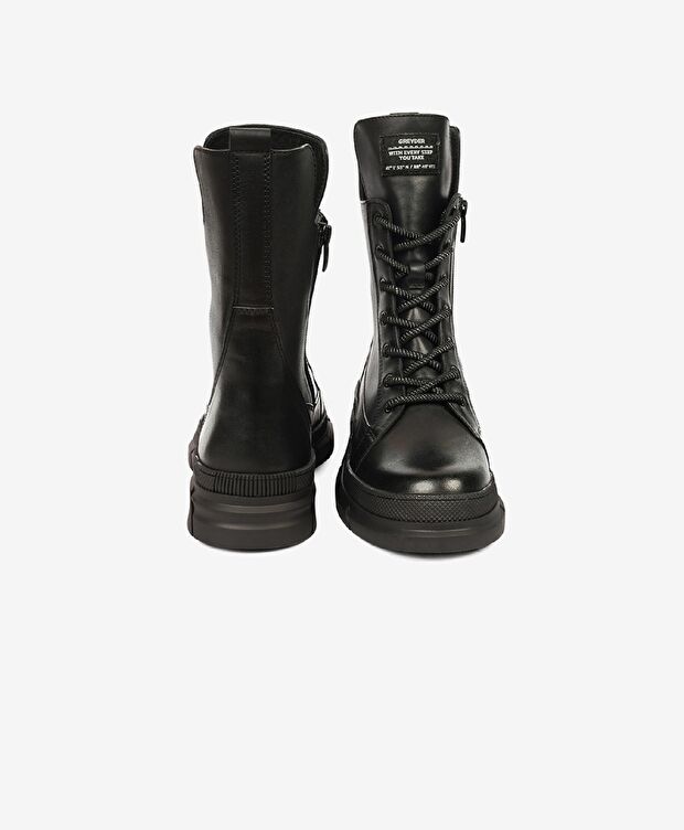 Kadın Siyah Hakiki Deri Günlük Bot - 7