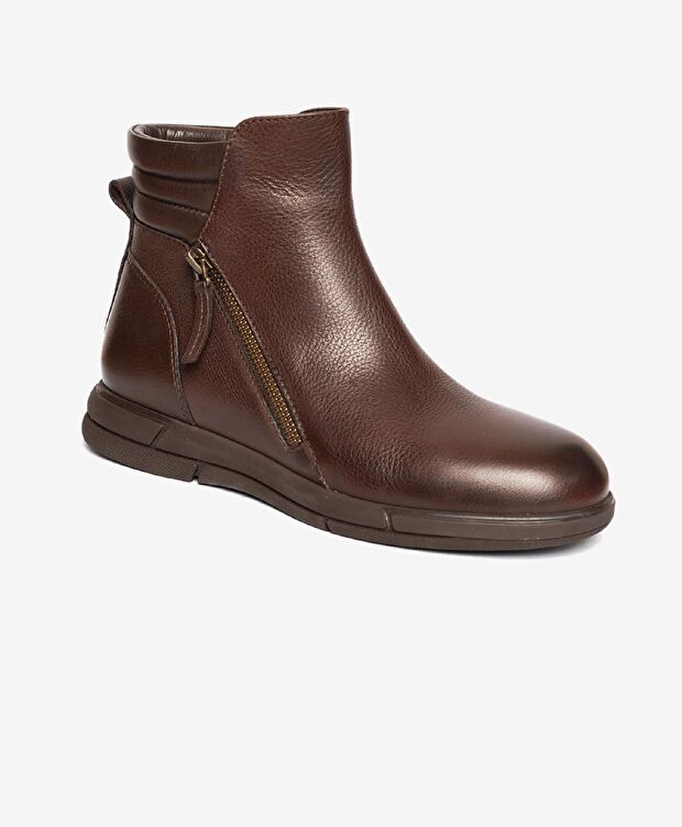 Kadın Kahverengi Hakiki Deri Günlük Bot - 2