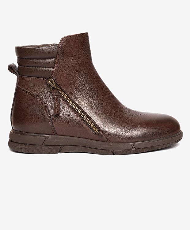 Kadın Kahverengi Hakiki Deri Günlük Bot - 1