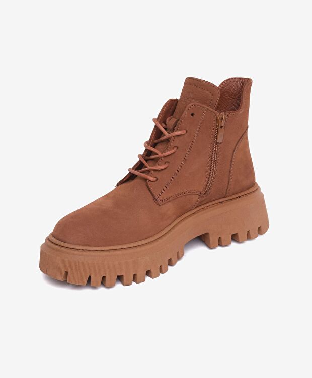 Kadın Tarçın Hakiki Deri Military Bot - 2