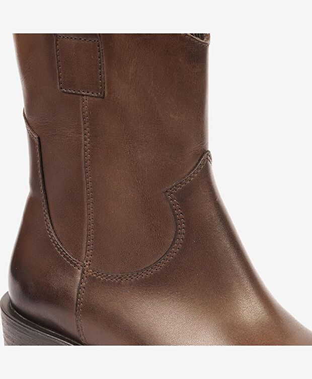 Kadın Kahverengi Hakiki Deri Ortaflex Taban Topuklu Bot - 5