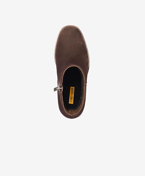 Kadın Kahve Nubuk Hakiki Deri Topuklu Bot - 4