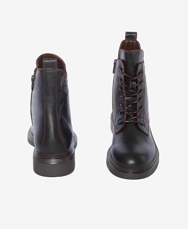 Kadın Kahverengi Hakiki Deri Topuklu Bot - 7