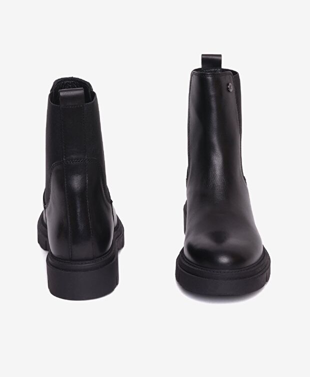 Kadın Siyah Hakiki Deri Chelsea Bot - 6