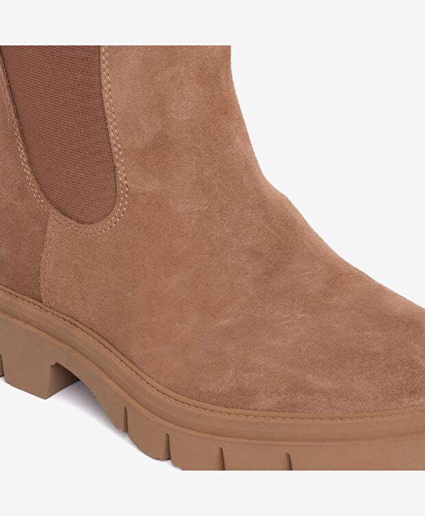 Kadın Kahverengi Hakiki Deri Chelsea Bot - 4