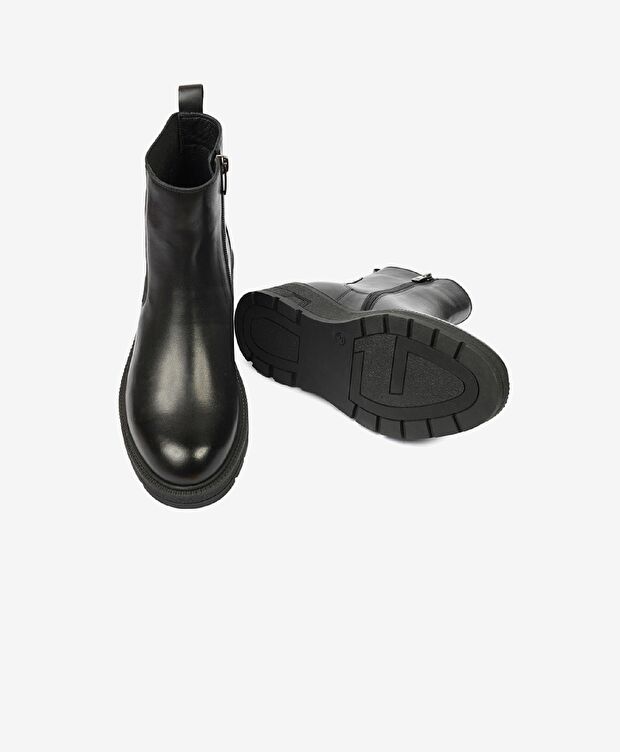 Kadın Siyah Hakiki Deri Chelsea Bot - 6