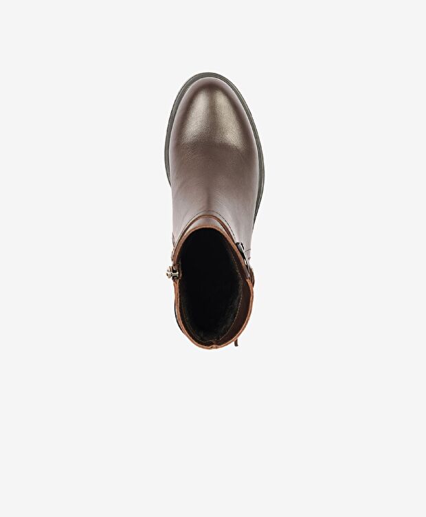 Kadın Kahverengi Hakiki Deri Chelsea Bot - 4