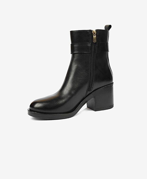 Kadın Siyah Hakiki Deri Topuklu Bot - 3