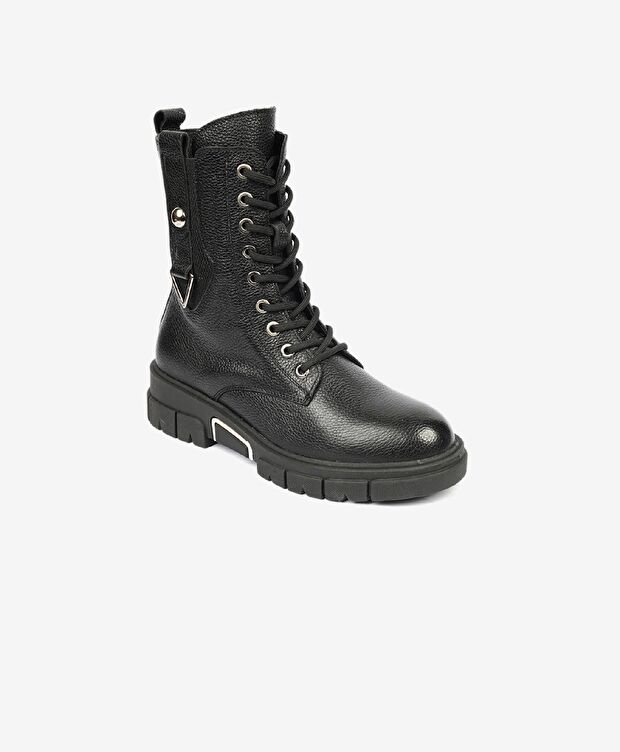 Kadın Siyah Hakiki Deri Termo Light Taban Chelsea Bot - 2