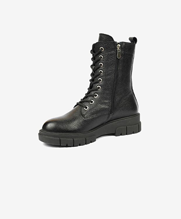 Kadın Siyah Hakiki Deri Termo Light Taban Chelsea Bot - 3