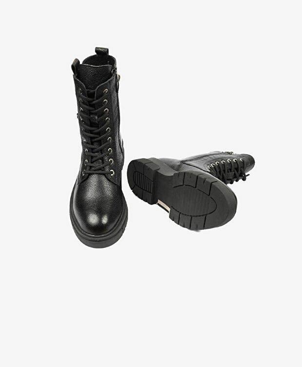 Kadın Siyah Hakiki Deri Termo Light Taban Chelsea Bot - 6