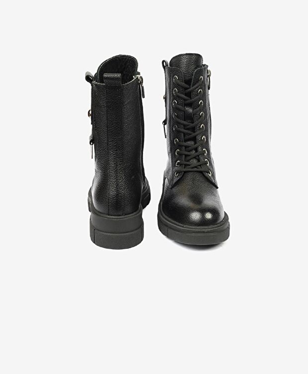 Kadın Siyah Hakiki Deri Termo Light Taban Chelsea Bot - 7