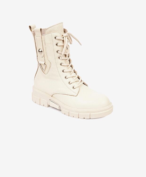 Kadın Bej Hakiki Deri Chelsea Bot - 2