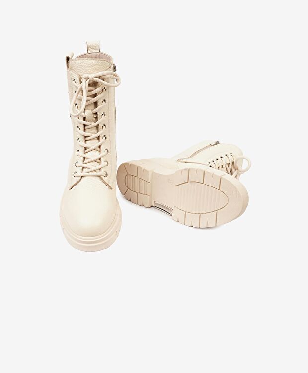 Kadın Bej Hakiki Deri Chelsea Bot - 6