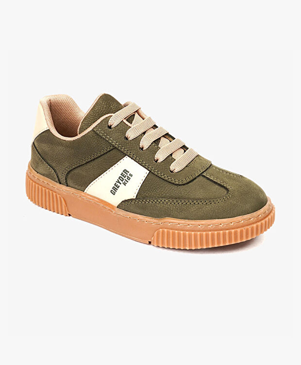 Erkek Çocuk Haki Hakiki Deri Ayakkabı - 2