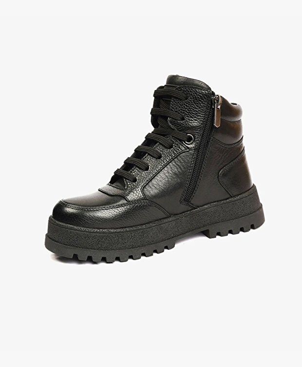 Erkek Çocuk Siyah Hakiki Deri Bot - 3