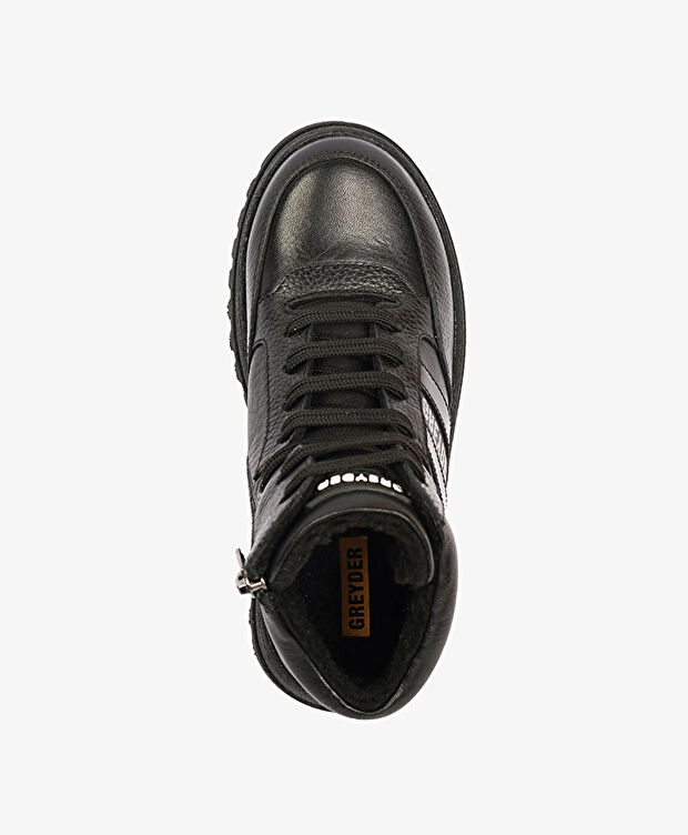 Erkek Çocuk Siyah Hakiki Deri Bot - 4