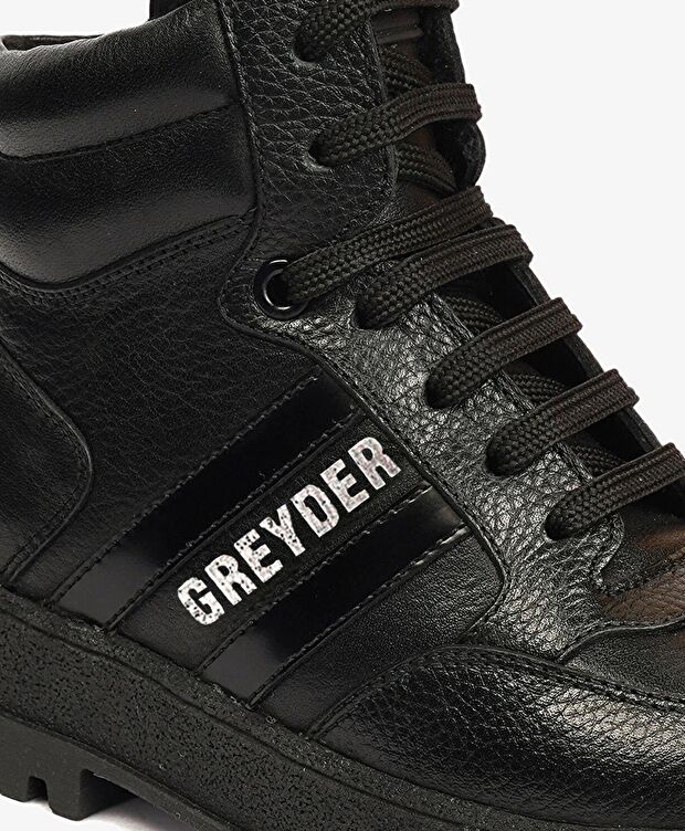 Erkek Çocuk Siyah Hakiki Deri Bot - 5