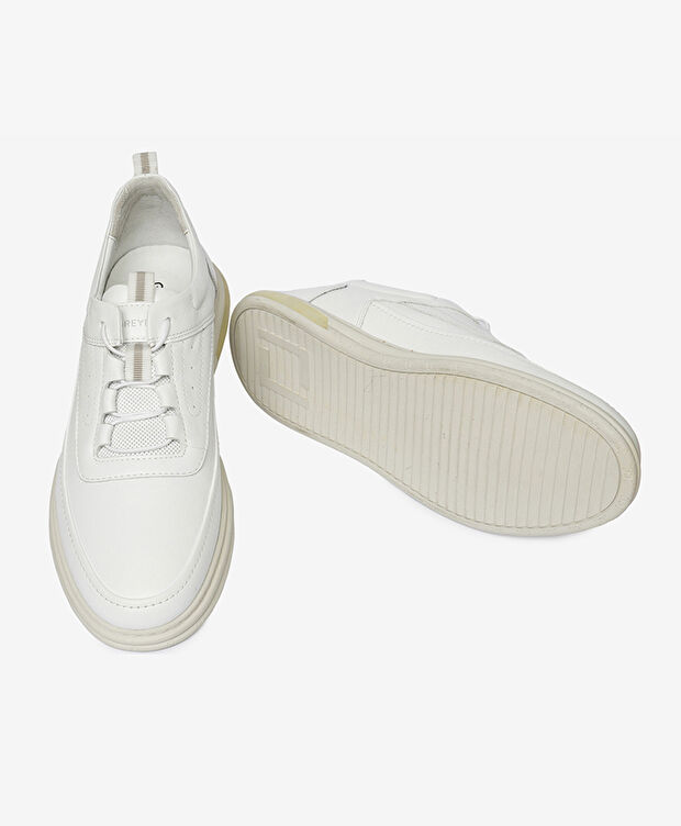 Erkek Beyaz Hakiki Deri Casual Ayakkabı - 6