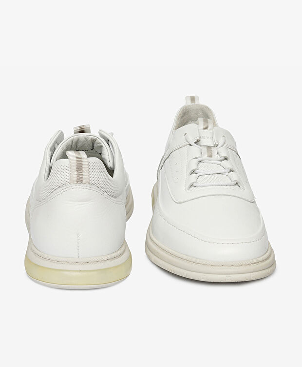 Erkek Beyaz Hakiki Deri Casual Ayakkabı - 7