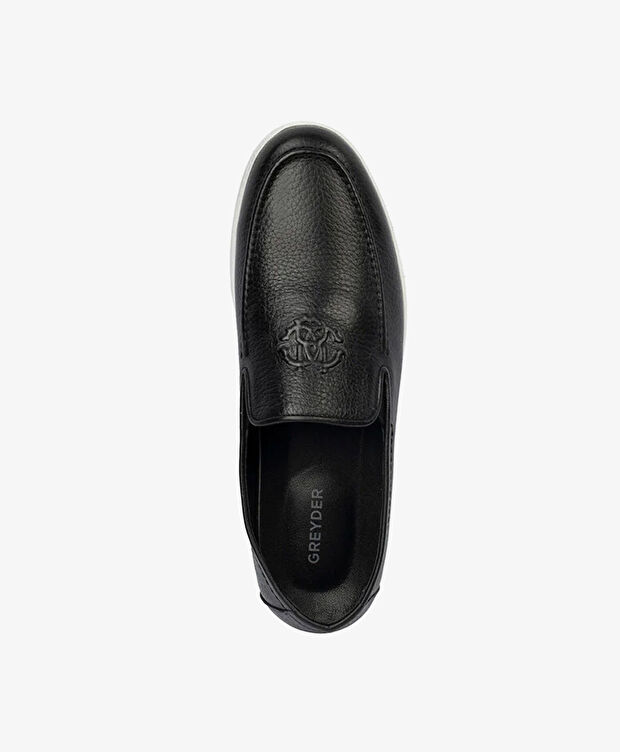 Erkek Siyah Hakiki Deri Loafer Ayakkabı - 4