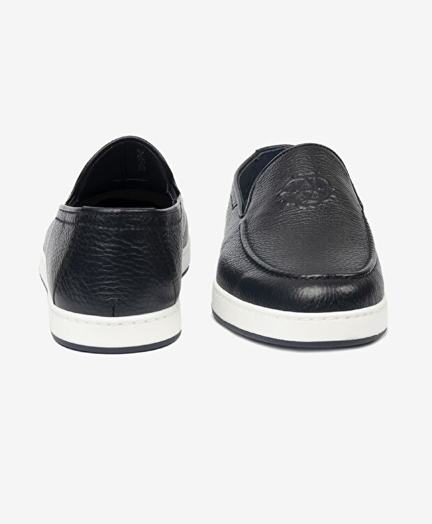 Erkek Lacivert Hakiki Deri Loafer Ayakkabı - 7