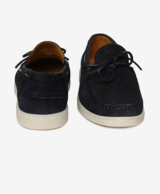 Erkek Lacivert Süet Hakiki Deri Casual Ayakkabı - 7