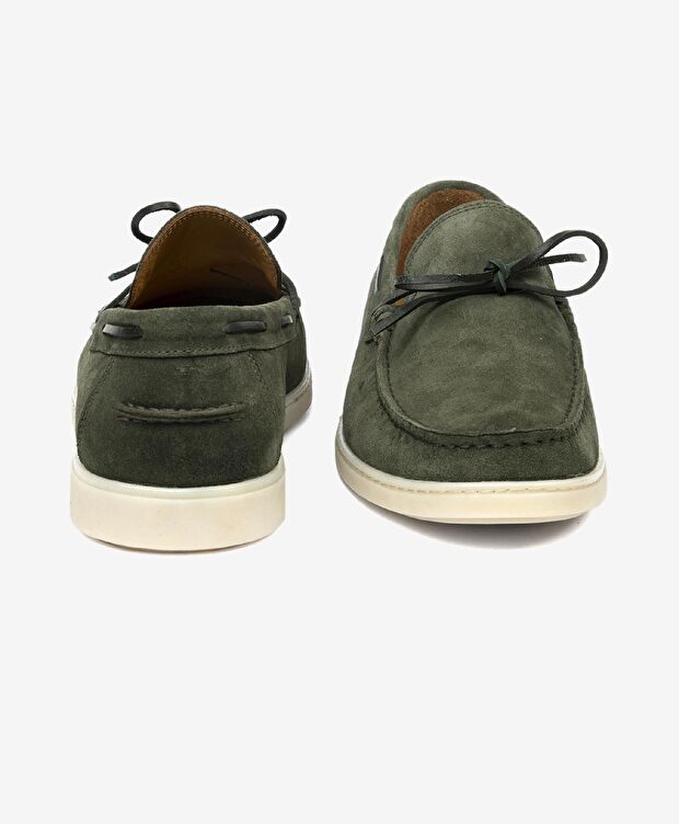 Erkek Yeşil Süet Hakiki Deri Casual Ayakkabı - 7
