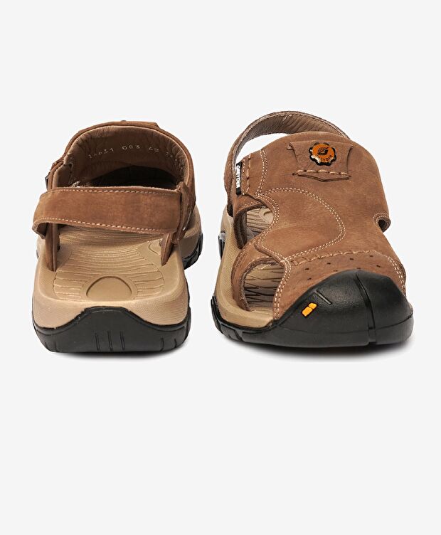 Erkek Kum Hakiki Deri Sandalet - 7