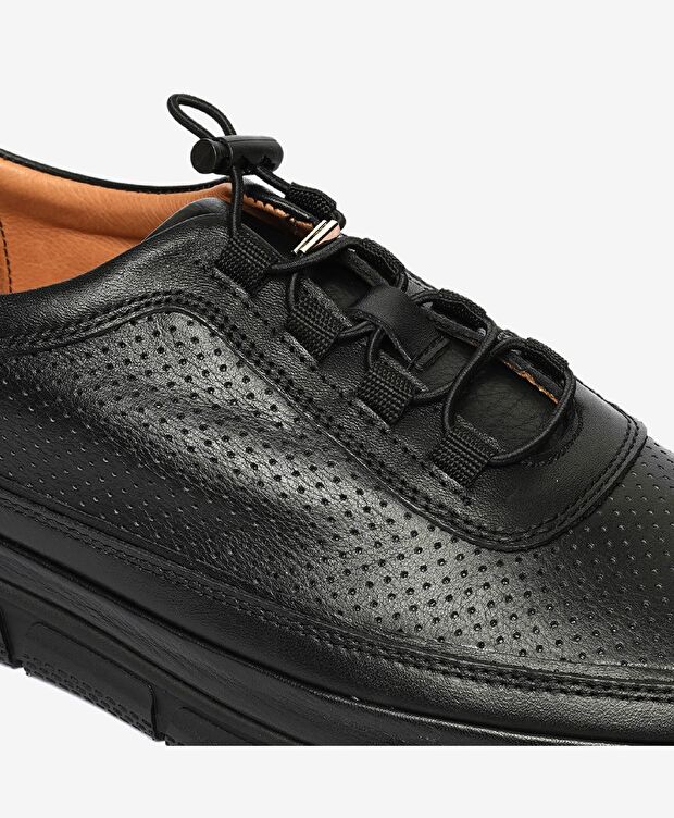 Erkek Siyah Hakiki Deri Comfort Ayakkabı - 5