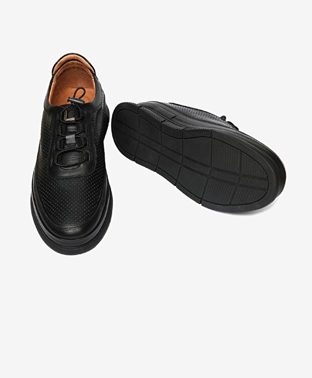 Erkek Siyah Hakiki Deri Comfort Ayakkabı - 6