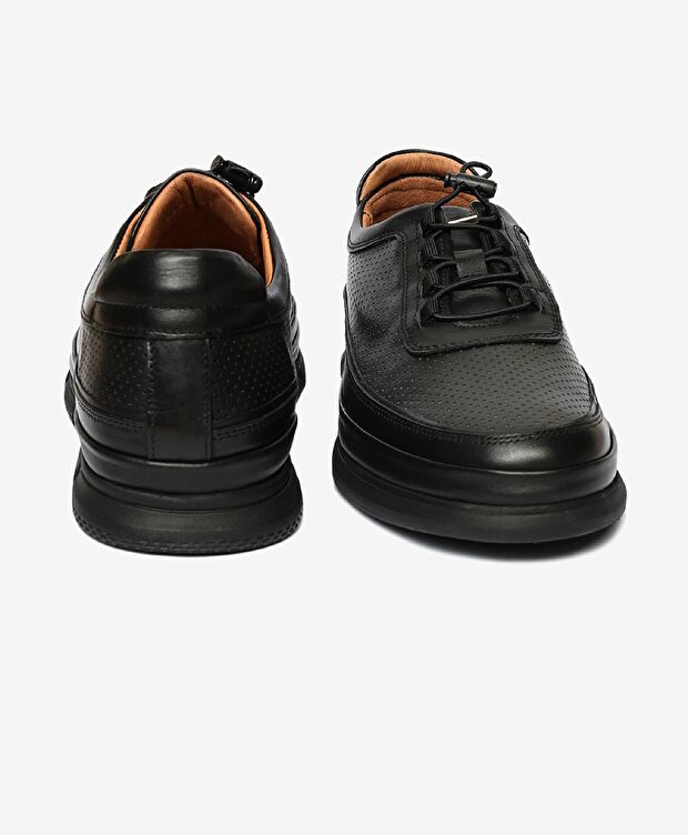 Erkek Siyah Hakiki Deri Comfort Ayakkabı - 7