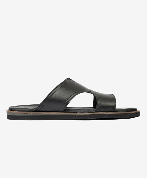 Erkek Siyah Hakiki Deri Terlik - 1