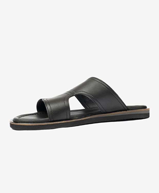 Erkek Siyah Hakiki Deri Terlik - 3