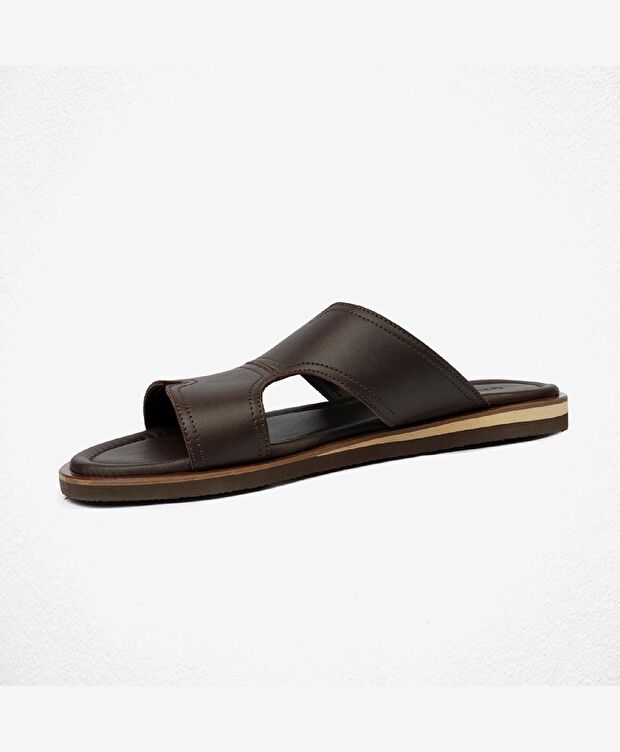 Erkek Kahverengi Hakiki Deri Terlik - 3