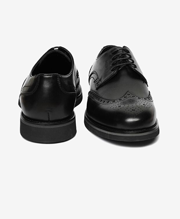 Erkek Siyah Hakiki Deri Klasik Ayakkabı - 7