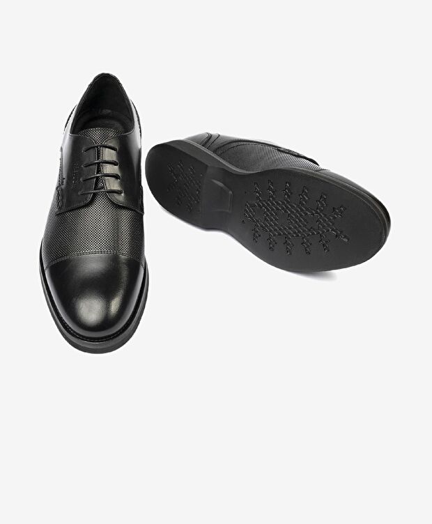 Erkek Siyah Hakiki Deri Klasik Ayakkabı - 6