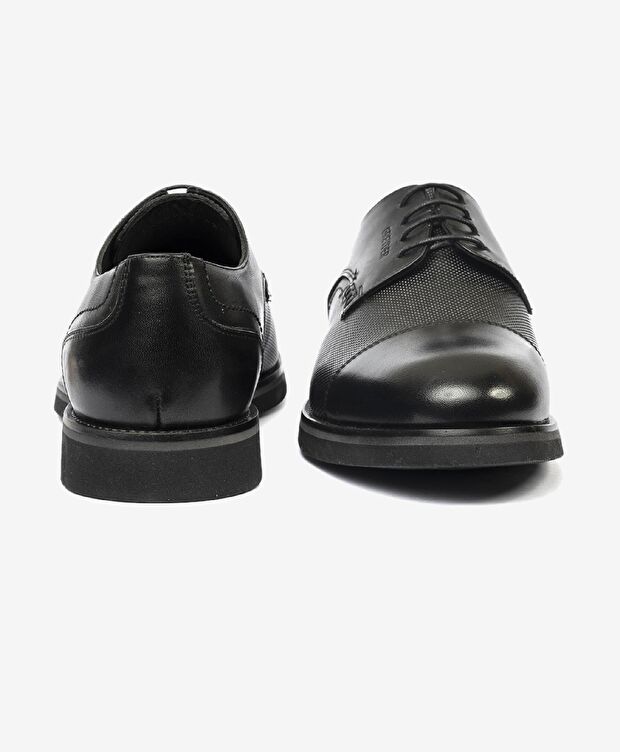 Erkek Siyah Hakiki Deri Klasik Ayakkabı - 7