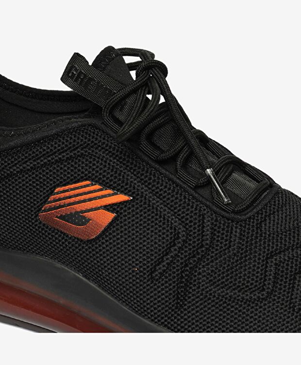 Siyah Turuncu Spor Ayakkabı - 5