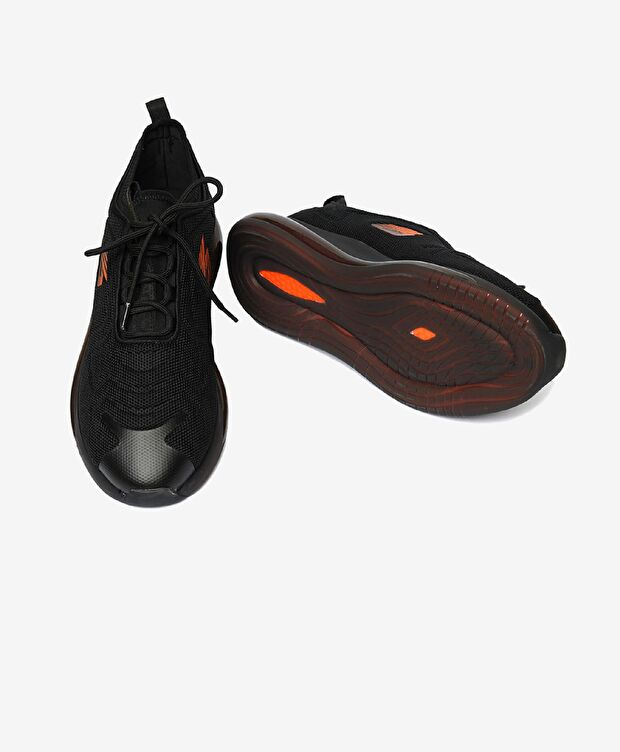 Siyah Turuncu Spor Ayakkabı - 6