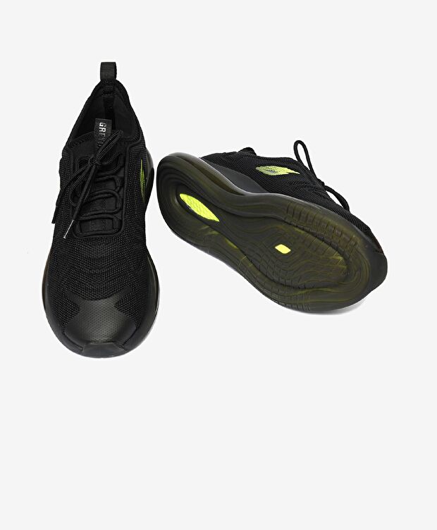 Siyah Yeşil Spor Ayakkabı - 6