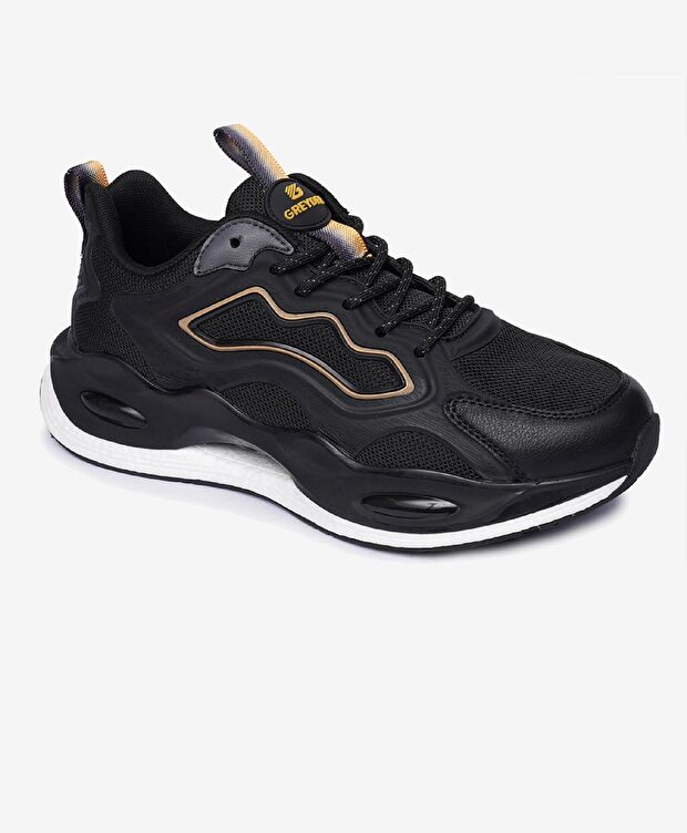 Erkek Siyah Sarı Spor Ayakkabı - 2