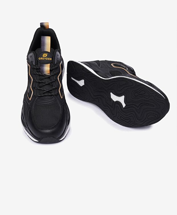Erkek Siyah Sarı Spor Ayakkabı - 6