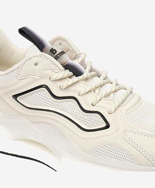 Erkek Kirli Beyaz Siyah Spor Ayakkabı - 5